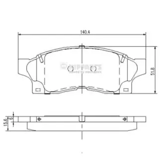 Комплект тормозных колодок, дисковый тормоз NIPPARTS J3602058