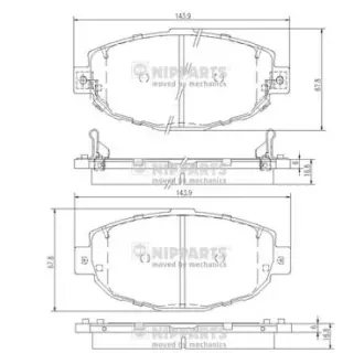 Комплект тормозных колодок, дисковый тормоз NIPPARTS J3602087