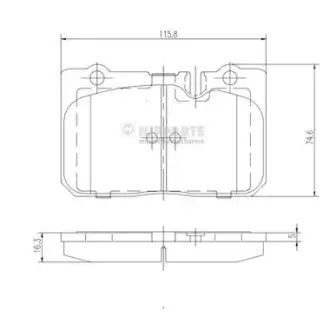 Комплект тормозных колодок, дисковый тормоз NIPPARTS J3602103