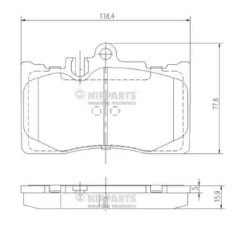 Комплект тормозных колодок, дисковый тормоз NIPPARTS J3602111