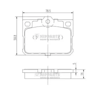 Комплект тормозных колодок, дисковый тормоз NIPPARTS J3603010