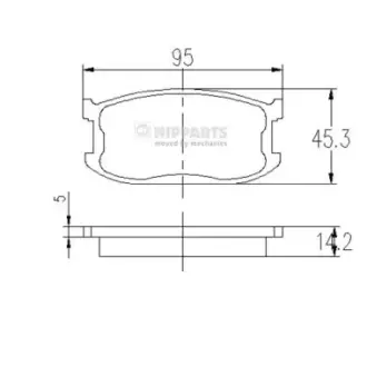 Комплект тормозных колодок, дисковый тормоз NIPPARTS J3603016