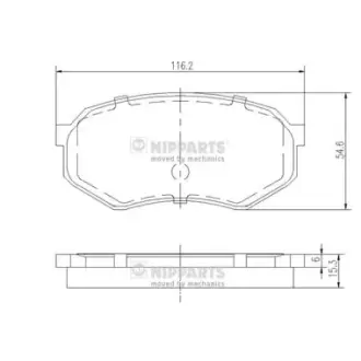 Комплект тормозных колодок, дисковый тормоз NIPPARTS J3603030