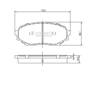 Комплект тормозных колодок, дисковый тормоз NIPPARTS J3603037