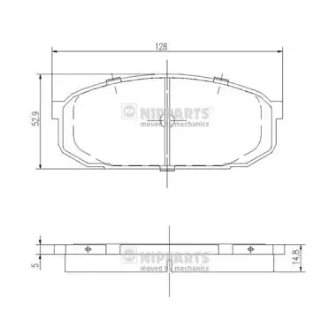 Комплект тормозных колодок, дисковый тормоз NIPPARTS J3603039 (фото 1)