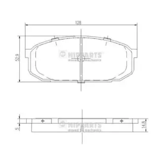 Комплект тормозных колодок, дисковый тормоз NIPPARTS J3603039