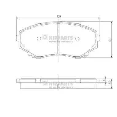 Комплект тормозных колодок, дисковый тормоз NIPPARTS J3603046 (фото 1)