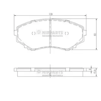 Комплект тормозных колодок, дисковый тормоз NIPPARTS J3603046