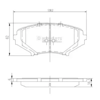 Комплект тормозных колодок, дисковый тормоз NIPPARTS J3603066