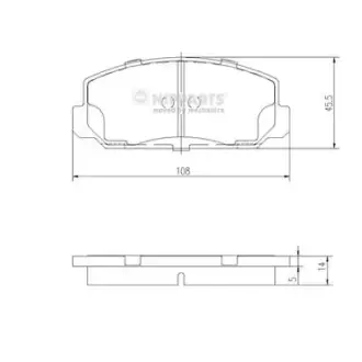 Комплект тормозных колодок, дисковый тормоз NIPPARTS J3604006