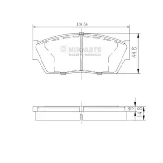 Комплект тормозных колодок, дисковый тормоз NIPPARTS J3604013