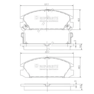 Комплект тормозных колодок, дисковый тормоз NIPPARTS J3604018