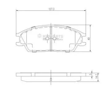 Комплект тормозных колодок, дисковый тормоз NIPPARTS J3604020
