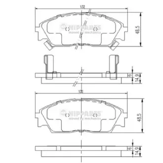 Комплект тормозных колодок, дисковый тормоз NIPPARTS J3604023