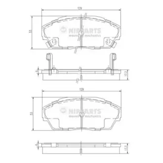 Комплект тормозных колодок, дисковый тормоз NIPPARTS J3604026