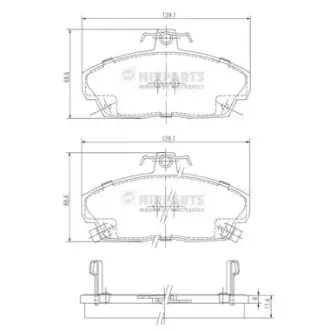 Комплект тормозных колодок, дисковый тормоз NIPPARTS J3604031