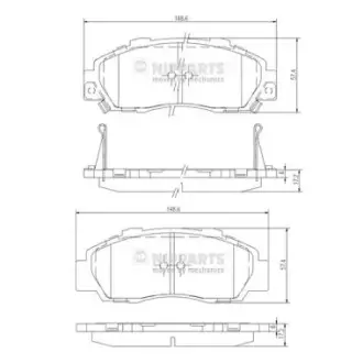 Комплект тормозных колодок, дисковый тормоз NIPPARTS J3604032