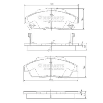 Комплект тормозных колодок, дисковый тормоз NIPPARTS J3604052