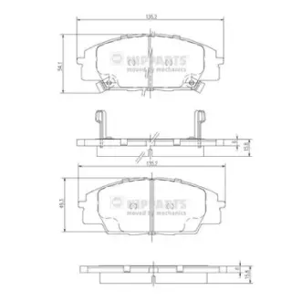 Комплект тормозных колодок, дисковый тормоз NIPPARTS J3604055