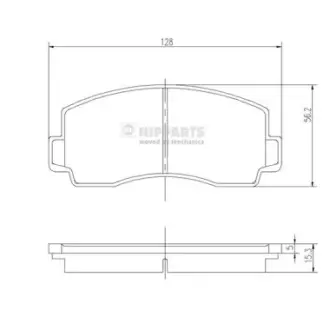 Комплект тормозных колодок, дисковый тормоз NIPPARTS J3605002