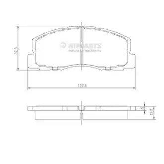 Комплект тормозных колодок, дисковый тормоз NIPPARTS J3605025