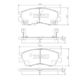 Комплект тормозных колодок, дисковый тормоз NIPPARTS J3605029