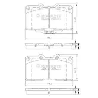 Комплект тормозных колодок, дисковый тормоз NIPPARTS J3605033