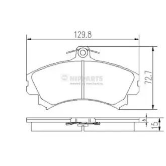 Комплект тормозных колодок, дисковый тормоз NIPPARTS J3605036