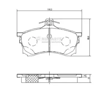 Комплект тормозных колодок, дисковый тормоз NIPPARTS J3605037