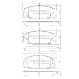 Комплект тормозных колодок, дисковый тормоз NIPPARTS J3605044