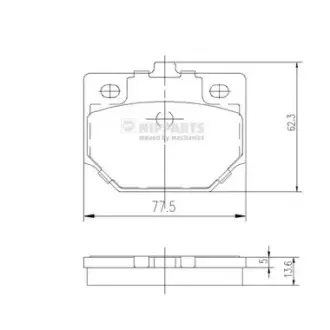 Комплект тормозных колодок, дисковый тормоз NIPPARTS J3606000