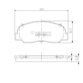 Комплект тормозных колодок, дисковый тормоз NIPPARTS J3606001