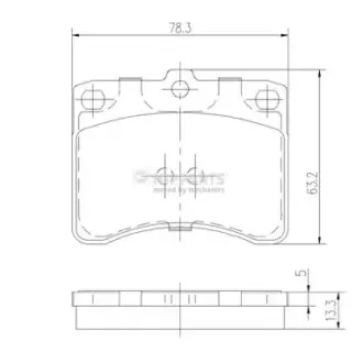 Комплект тормозных колодок, дисковый тормоз NIPPARTS J3606005