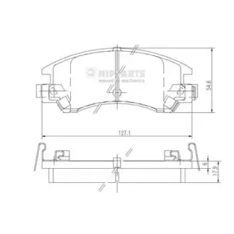 Комплект тормозных колодок, дисковый тормоз NIPPARTS J3607003
