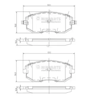 Гальмівні колодки NIPPARTS J3607015