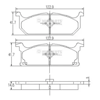 Комплект тормозных колодок, дисковый тормоз NIPPARTS J3608004