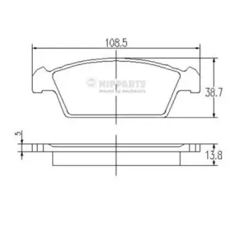 Комплект тормозных колодок, дисковый тормоз NIPPARTS J3608015