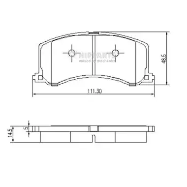 Комплект тормозных колодок, дисковый тормоз NIPPARTS J3608016 (фото 1)
