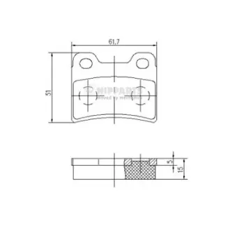 Комплект тормозных колодок, дисковый тормоз NIPPARTS J3610303