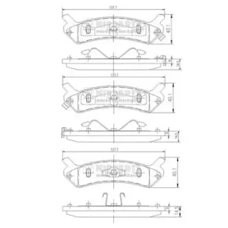 Комплект тормозных колодок, дисковый тормоз NIPPARTS J3610501