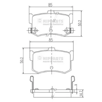 Комплект тормозных колодок, дисковый тормоз NIPPARTS J3610502