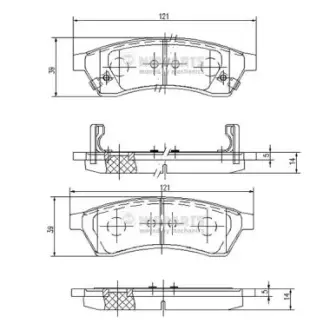 Комплект тормозных колодок, дисковый тормоз NIPPARTS J3610904