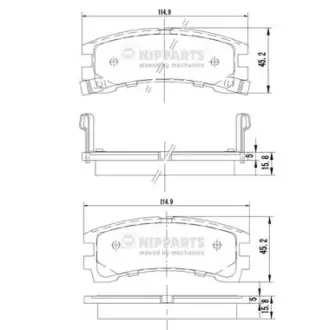 Комплект тормозных колодок, дисковый тормоз NIPPARTS J3611028