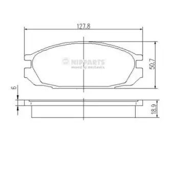 Комплект тормозных колодок, дисковый тормоз NIPPARTS J3611032