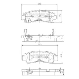 Комплект тормозных колодок, дисковый тормоз NIPPARTS J3611033