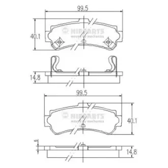 Комплект тормозных колодок, дисковый тормоз NIPPARTS J3611039