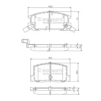 Комплект тормозных колодок, дисковый тормоз NIPPARTS J3612009