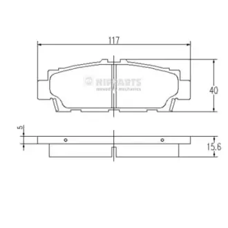 Комплект тормозных колодок, дисковый тормоз NIPPARTS J3612012