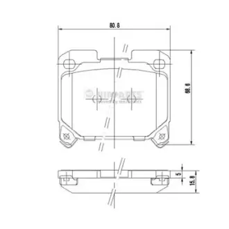Комплект тормозных колодок, дисковый тормоз NIPPARTS J3612015