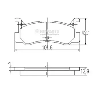 Комплект тормозных колодок, дисковый тормоз NIPPARTS J3613003